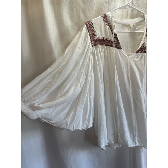 Cotton & Rye Tops - Embroidered Blouse Women’s Medium Western Boho Peasant Top